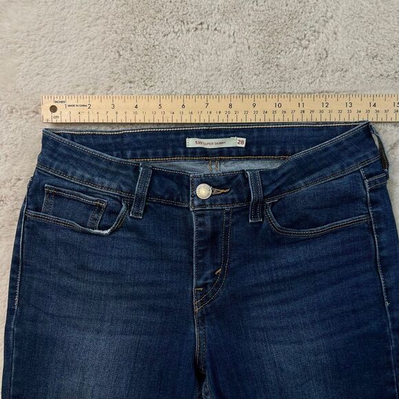 Levis 535 Super Skinny Jeans Womens Size 28x30 Denim Stretch Mid Rise Jegging - Picture 7 of 10